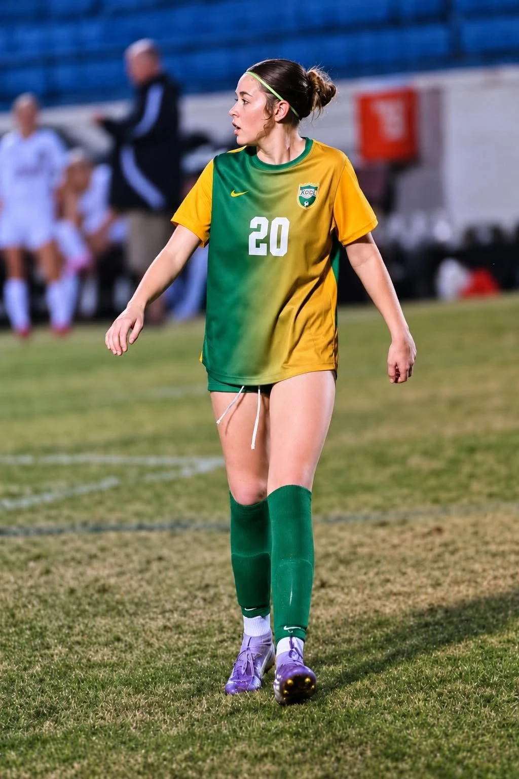 Catherine Page on the soccer field