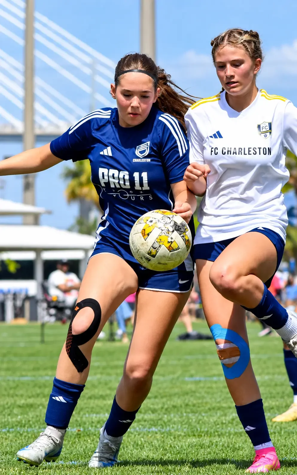 Catherine Page playing soccer